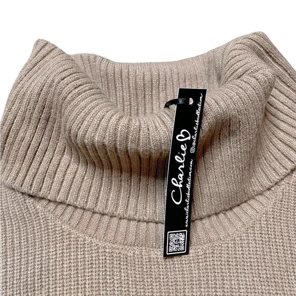 NWT CHARLIE B Turtleneck Button Down Sleeve Sweater Size XS - Picture 6 of 9